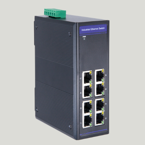 8-port unmanaged 10/100 Industrial Ethernet Switch 9-56Vadc